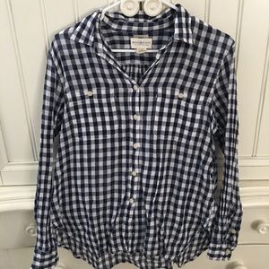 Button down check shirt